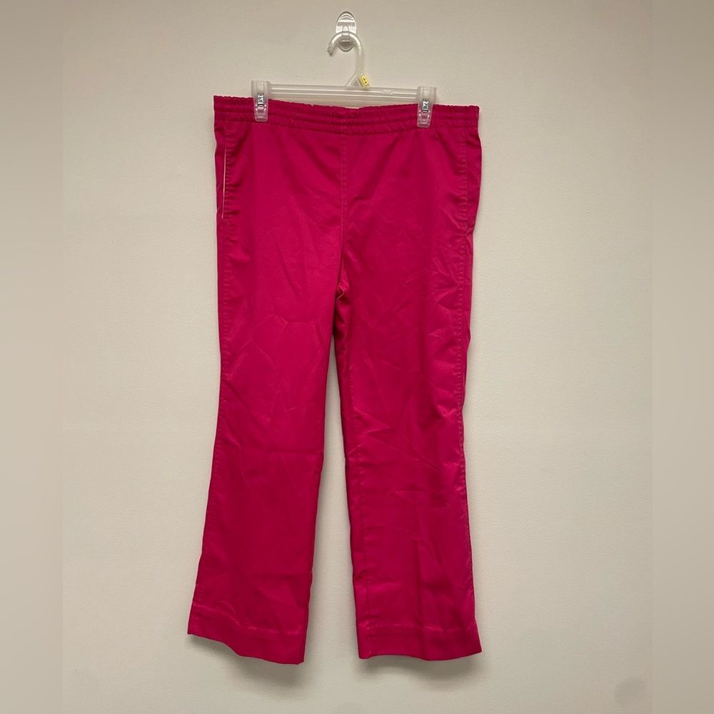 Spalding Hot Pink Drawstring Cropped Wide Leg Athletic Pant
